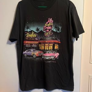 brandy melville black oversized graphic tee